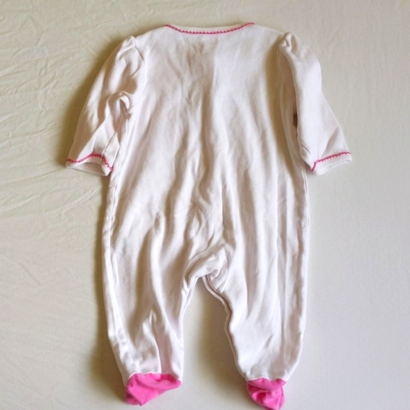 carter's floral embroidered snap footie sleeper pajamas 6 months baby girl - Picture 7 of 7